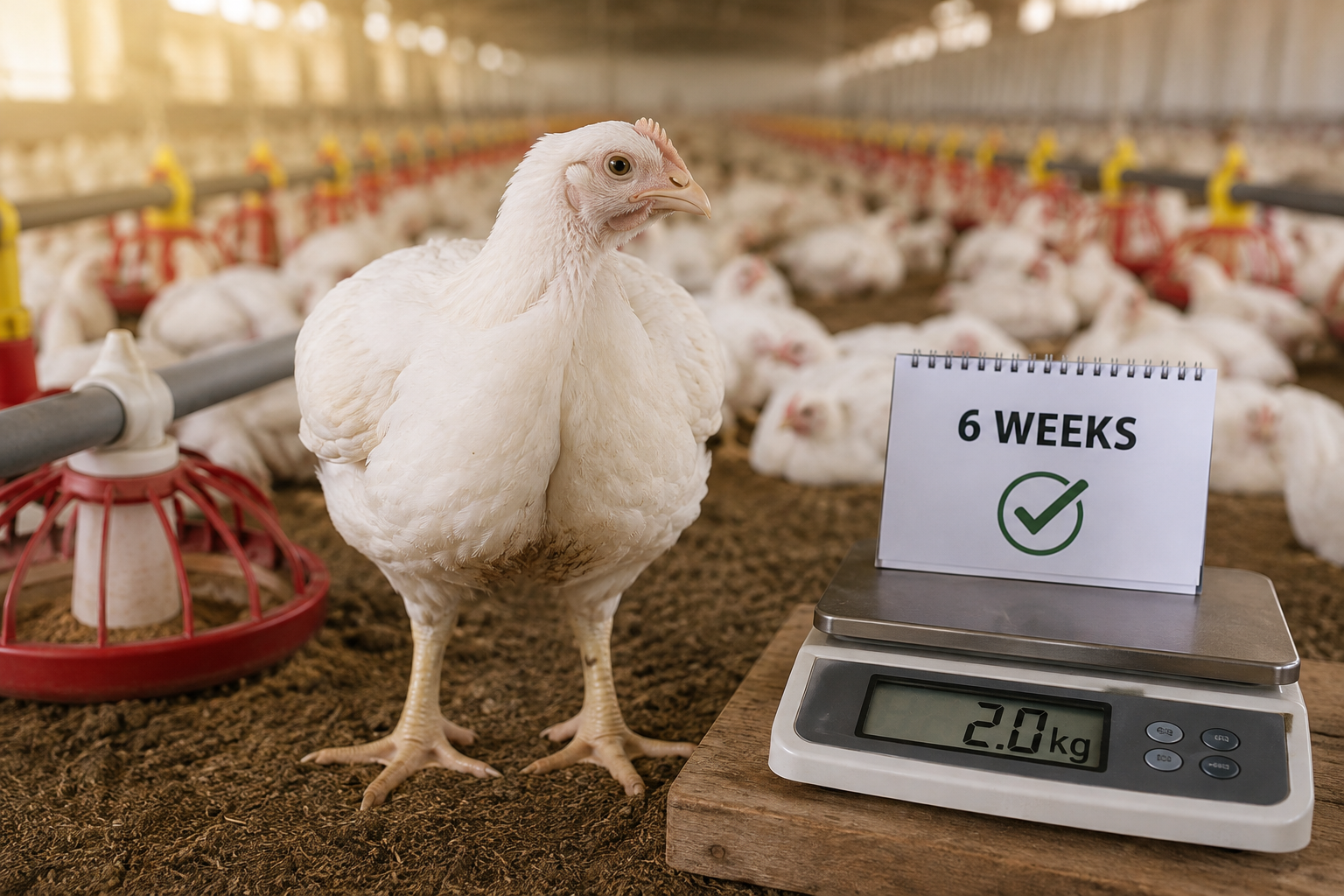 STOP RAISING BROILERS BEYOND SIX WEEKS